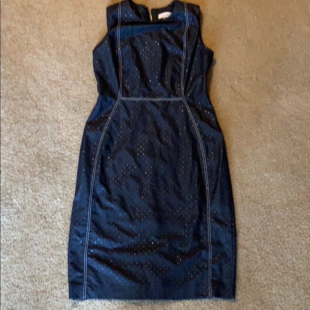 Calvin Klein Dark Jean dress with stitching